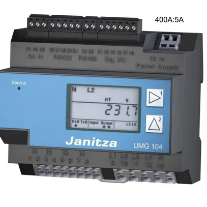 Janitza UMG 104 230V programmé 400:5 