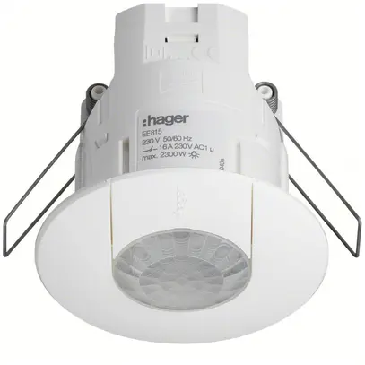 Rilevatore di presenza INS 360° Hager ON/OFF 