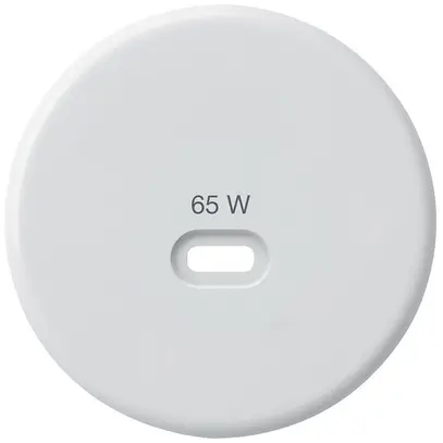 Disque frontal Hager basico, pour prise de charge USB type C, blanc 