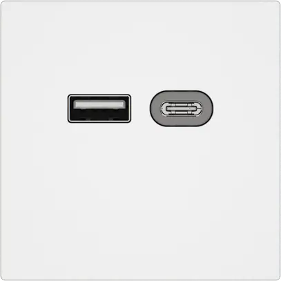 Presa di ricarica USB EDIZIO.liv SNAPFIX® 230VAC 18W 1×USB A 1×USB C bi 