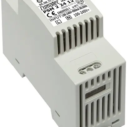 Alimentation AMD Comatec PSM2, IN: 100…240VAC, OUT: 12VDC/24W, stabilisé, 2UM 