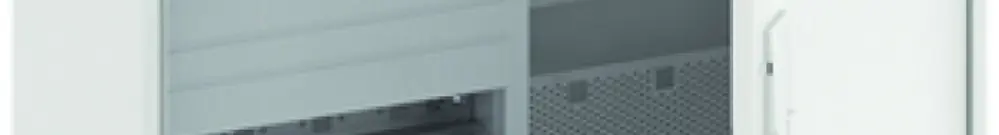 Distributeur AP ABB CA 24VML, 2-part 4 rangées 48UM + media, porte ventilée 