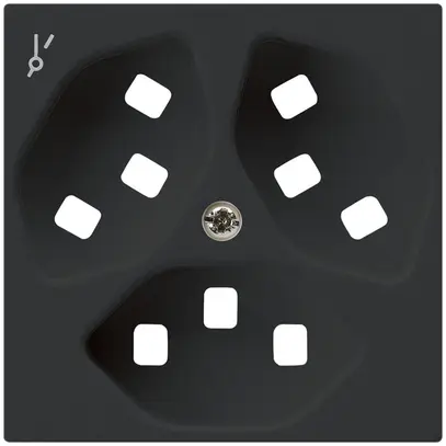 Plaque frontale pour prise Hager kallysto 3×T23 1×S H noir 