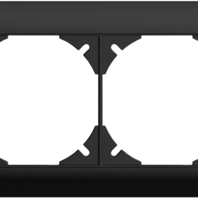 UP-Kopfzeile EDIZIOdue SNAPFIX® 1×4 horizontal 257×77mm schwarz 