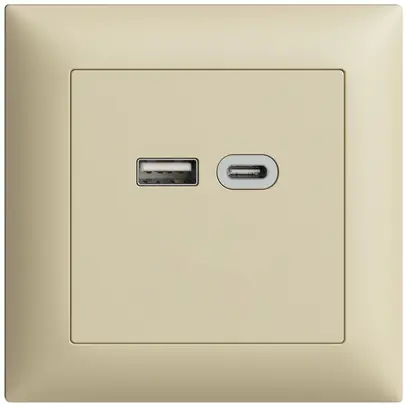 Presa INC USB 18W tipo A + tipo C Feller EDIZIOdue FMI 230V 3600mA vanille 