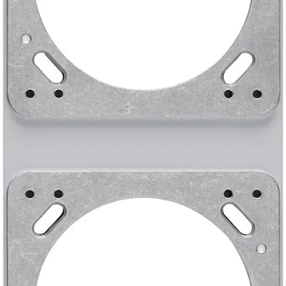 Plaque de montage ENC robusto 2×1 gris 