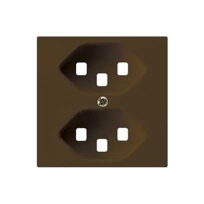Placca frontale kallysto 2×T23 60×60mm marrone per presa 2×T23 