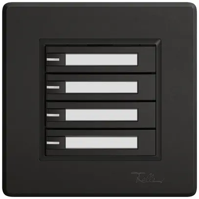 Poussoir universel ENC EDIZIO.liv UNI SNAPFIX® a.LED RGB 4× comm.1T étiqu.no 