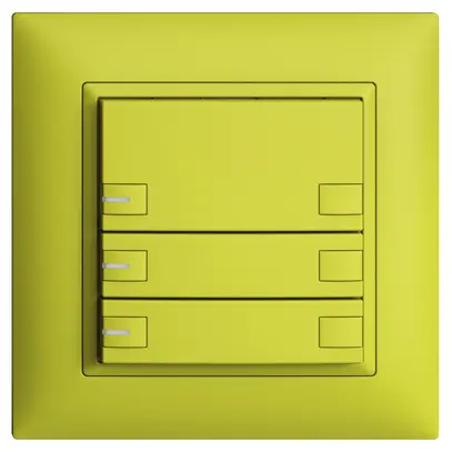 Poussoir KNX RGB ENC EDUE FMI, 250mW, a.LED RGB, 3×poussoir, C.2×T., lem 