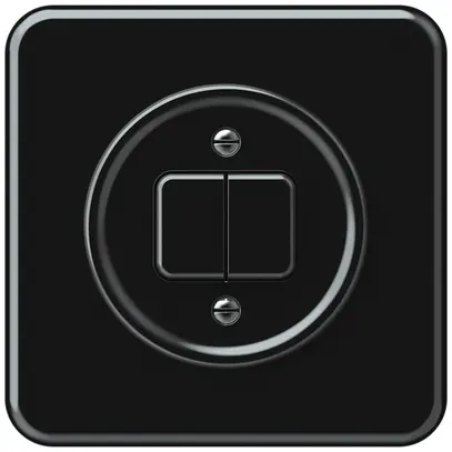 Poussoir ENC origin 2×touches 2CO 1P 0<1 10A 230V 92×92mm noir 