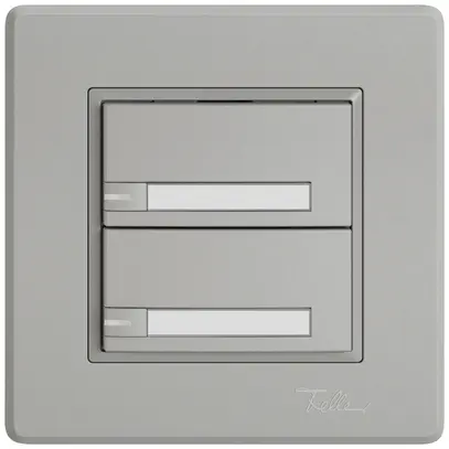 Pulsante KNX RGB INC EDIZIO.liv SNAPFIX® sensore temp.RGB-LED targ.2× com.1T grc 