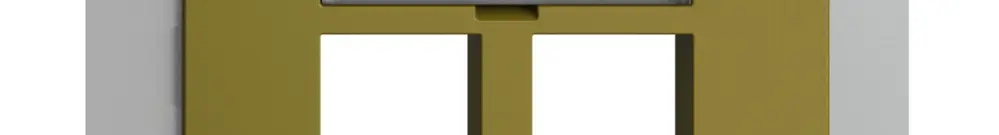 UP-Montageset EDIZIOdue FM, Geradeauslass, für 2×Keystone, olive 