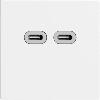 Presa USB 18W 2×tipo C Feller EDIZIOdue F 230V 3600mA bianco 