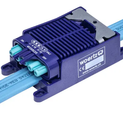 Boîte de raccordement rapide Woertz p.câble plat DALI 3×2.5+2×1.5mm² 5P (bus) C2 