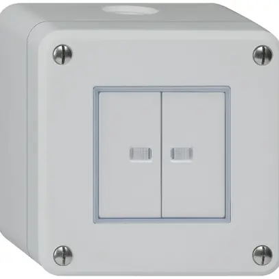 Interruttore AP robusto IP55 schema 3+3 2×illuminato grigio 