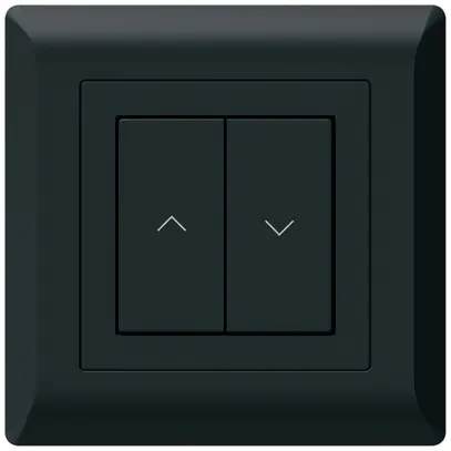 UP-KNX-Storentaster Hager BA kallysto.line C 2-fach 92×92mm schwarz 