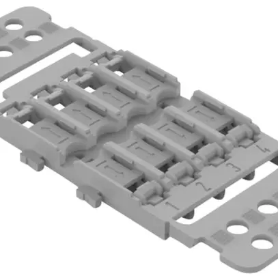 Adaptateur de fixation WAGO a.décharge d.traction 8×4mm² pied pour montage gris 