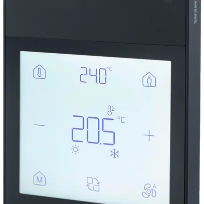 Apparecchio di comando KNX AP Siemens QMX6.P34 touch screen temp nero 