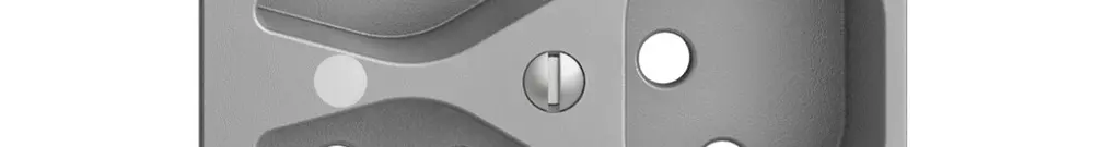 Kit frontal EDIZIOdue silver 60×60mm 3×T13, lentille, 