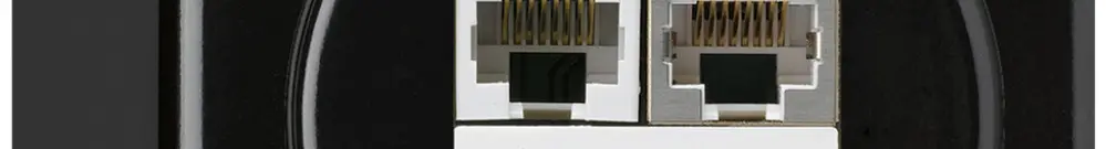 Scatola di raccordo AP basico 2×RJ45s+u separato nero 