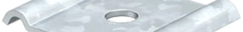 Pezzo di fissaggio Bettermann per vite M6 60×40mm zincato a caldo a immersione 