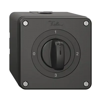 Interrupteur rotatif NAP NEVO, 5/2L, avec manette, KS, 0-1-2-3, noir 