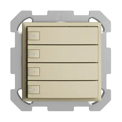 Poussoir KNX RGB ENC EDUE, 250mW, a.LED RGB, 4×poussoir, comm.1×touche, van 