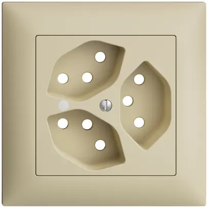 Kit frontal ENC EDIZIOdue vanille 88×88mm 3×T13, lentille, 