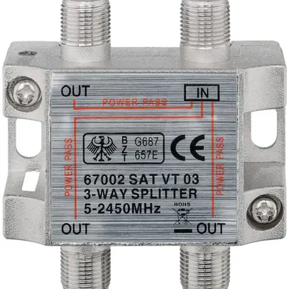Répartiteur F TELA triple, atténuation de la distribution 7.5…10.5 dB 