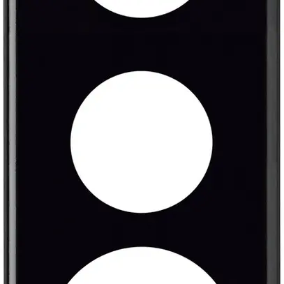 Plaque de recouvrement basico 3×1 2×43mm+58mm noir 