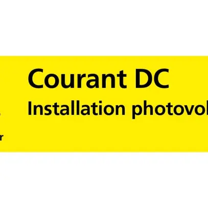 Autocollante giallo «Conduttori DC» francese 