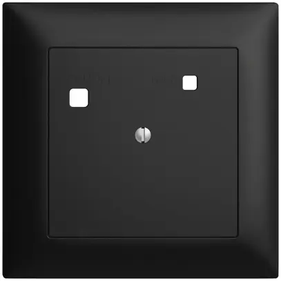 Kit frontal EDIZIOdue pour prise FI FMI, plein, noir 
