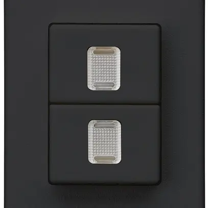 Interrupteur à poussoir double INC Hager FLF 10A/250V 3/1L illuminé noir 