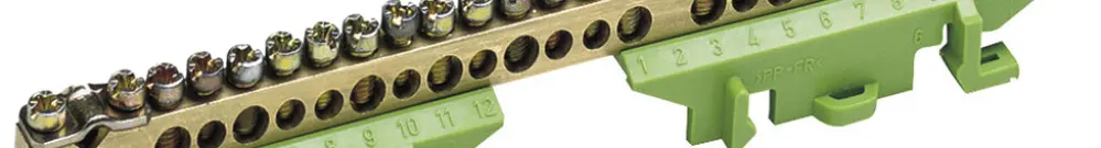 Barrette à bornes de protection Hager 1×25/11×16/13×10mm² 