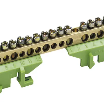 Barrette à bornes de protection Hager 1×25/11×16/13×10mm² 