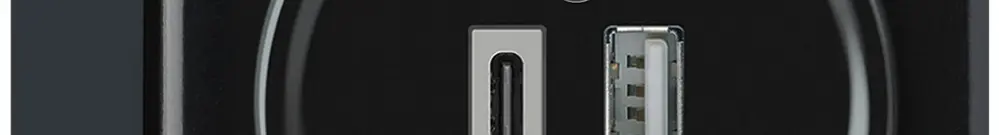 AP-USB-Ladesteckdose origin 1×USB-A 1×USB-C 3000mA 5V schwarz 