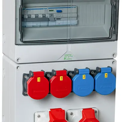Distributore di corrente DEM DB20960 32A 2×LS 1×FI 2×T23 2×T25 1×T75 1×T76 