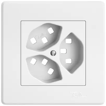 Kit di montaggio INC EDIZIO.liv SNAPFIX® per presa 3×T23 bi 