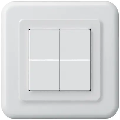 Pulsante KNX INC Hager BA basico C quadruplo 86×86mm bianco 