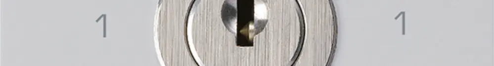 Intérieur interrupteur à clé kallysto 0/2L gris clair avec serrure Kaba 8 