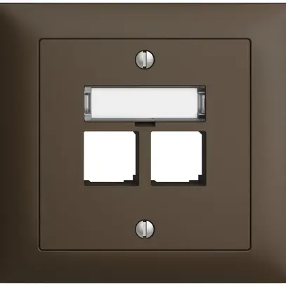 EB-Montageset S-One EDIZIOdue FKE für 2×RJ45 gerade, coffee 