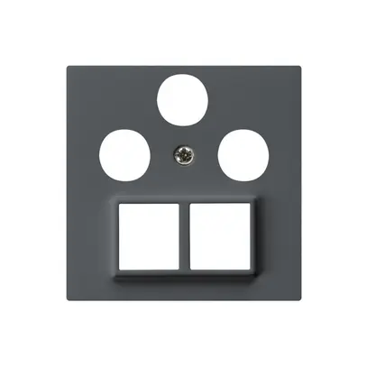 Placca frontale HMS kallysto per R/TV/SAT antracite 