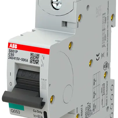 Disjoncteur ABB S801P-C80 1P 230V C-80A 50kA 1.5UM 