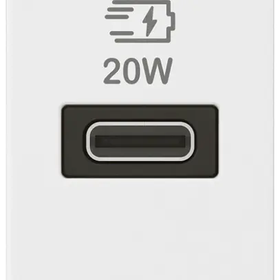 Presa di carica USB INS Mosaic 1×USB-C bianco 
