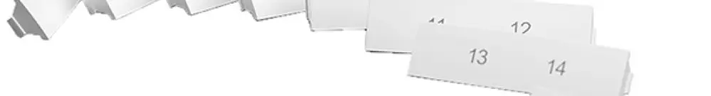 Placchetta indicatrice EDIZIOdue colore 1…16 per uscita obliqua 8 pezzi, bianco 