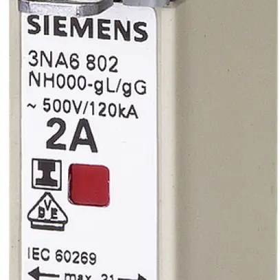 Fusibile HPC Siemens SENTRON 3NA DIN-000 100A gG, indicatore combinato, isolato 