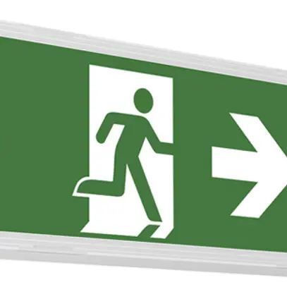 Lampada di emergenza ESYLUX SLX LED FLAT COVER 3h/8h 24m IP54 3W 388×148×46mm bi 