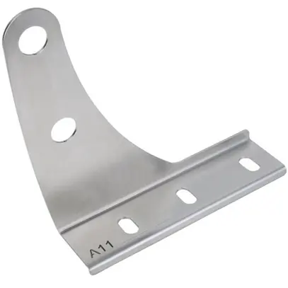 Supporto trattenere neve A11 Solar 1/2" per 2 tubi acciaio cromato Grezzo 