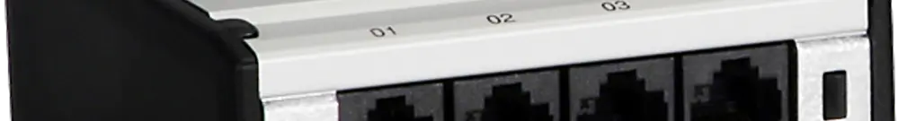 Patch box mini 4×RJ45 cat.6 UTP, gris aluminium, non blindé 