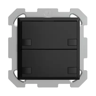 Poussoir ENC KNX 2× EDIZIOdue colore noir RGB sans LED 